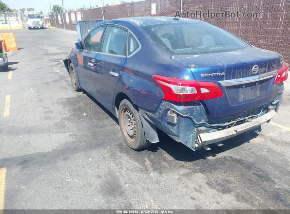 3N1AB7AP8GY334606 2016 NISSAN SENTRA Blue Tył lewy