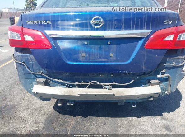 3N1AB7AP8GY334606 2016 NISSAN SENTRA Blue Widok wnętrza z tyłu