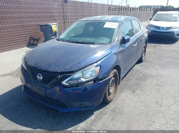 3N1AB7AP8GY334606 2016 NISSAN SENTRA Blue Przód lewy