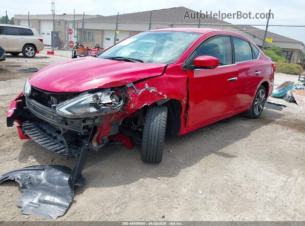 3N1AB7AP8HL694019 2017 NISSAN SENTRA Red Առջևի ձախ երեք քառորդ տեսարան