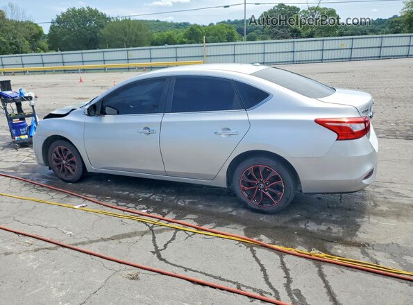 3N1AB7AP8HL694070 2017 NISSAN SENTRA Серебряный Задняя левая четверть