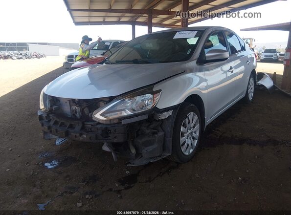 3N1AB7AP8HY226049 2017 NISSAN SENTRA Silver Przód lewy