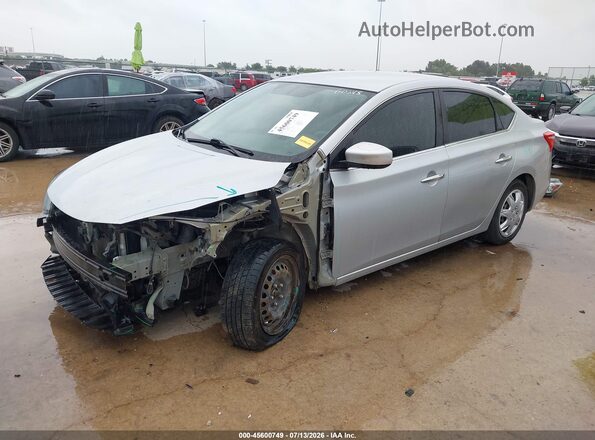 3N1AB7AP8HY263909 2017 NISSAN SENTRA Silver Առջևի ձախ երեք քառորդ տեսարան