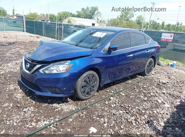 3N1AB7AP8HY293699 2017 NISSAN SENTRA Синий Передняя левая четверть