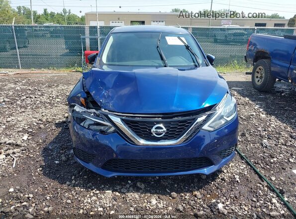 3N1AB7AP8HY293699 2017 NISSAN SENTRA Синий Вид щитка приборов