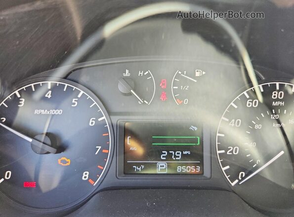 3N1AB7AP8HY309528 2017 NISSAN SENTRA Silver Вид щитка приладів