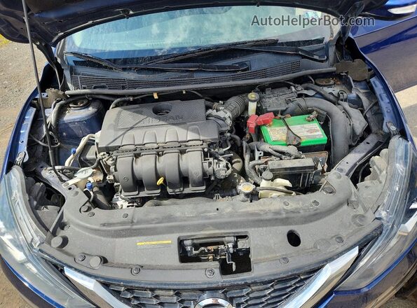 3N1AB7AP8HY348037 2017 NISSAN SENTRA Blue Widok wnętrza z tyłu
