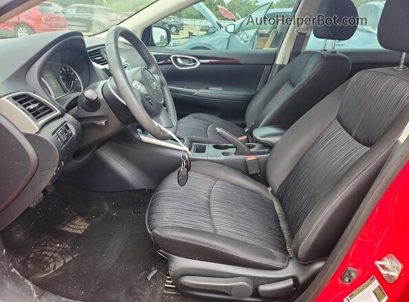 3N1AB7AP8JL616880 2018 NISSAN SENTRA Red Widok wnętrza z przodu