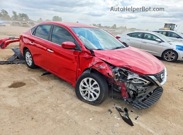 3N1AB7AP8JL616880 2018 NISSAN SENTRA Red Przód prawy