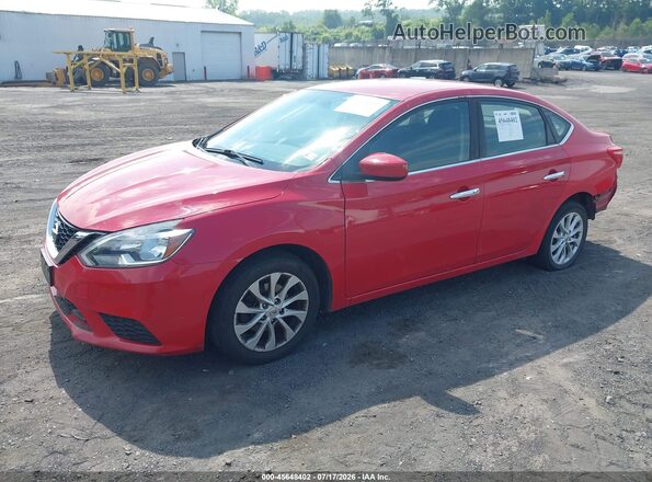 3N1AB7AP8JL617513 2018 NISSAN SENTRA Red წინა მარცხენა ხედი სამი მეოთხედიდან