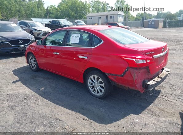 3N1AB7AP8JL617513 2018 NISSAN SENTRA Red უკანა მარცხენა