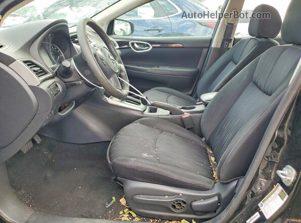 3N1AB7AP8JY224159 2018 NISSAN SENTRA Black წინა სალონის ხედი