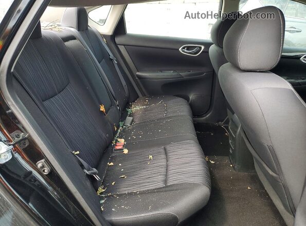 3N1AB7AP8JY224159 2018 NISSAN SENTRA Black უკანა სავარძლების ხედი