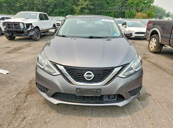 3N1AB7AP8JY266458 2018 NISSAN SENTRA Gray წინა ხედი