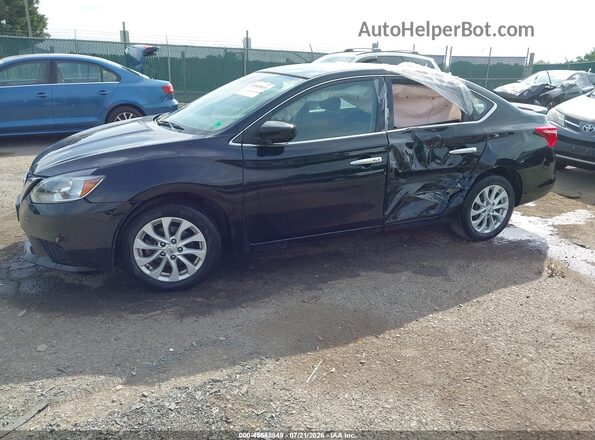 3N1AB7AP8JY277797 2018 NISSAN SENTRA Black Առջևի ձախ երեք քառորդ տեսարան