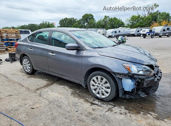 3N1AB7AP8JY332491 2018 NISSAN SENTRA Gray Przód prawy