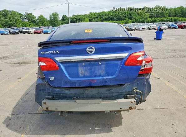 3N1AB7AP8JY342387 2018 NISSAN SENTRA Синий Вид сзади