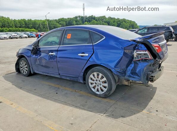 3N1AB7AP8JY342387 2018 NISSAN SENTRA Синий Задняя левая четверть
