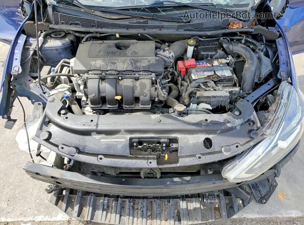 3N1AB7AP8JY342387 2018 NISSAN SENTRA Синий Вид задней части салона
