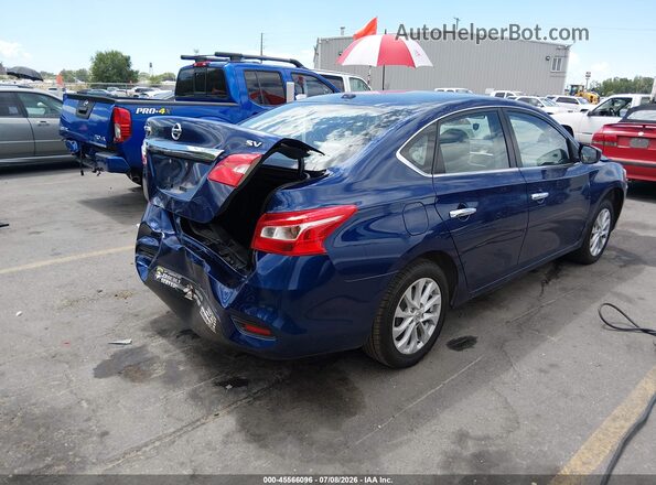 3N1AB7AP8KL604312 2019 NISSAN SENTRA Blue Задня права чверть