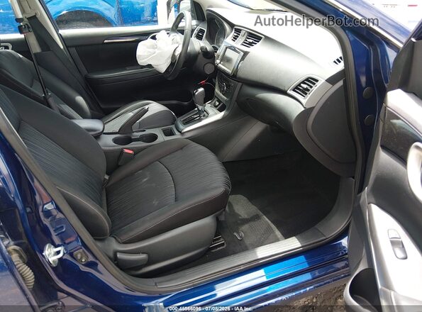3N1AB7AP8KL604312 2019 NISSAN SENTRA Blue Вид салону спереду