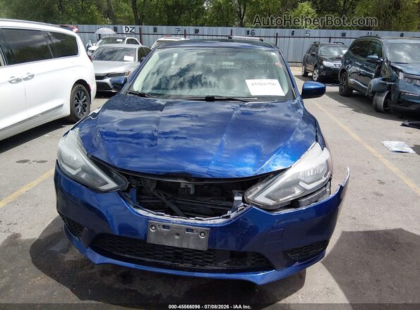 3N1AB7AP8KL604312 2019 NISSAN SENTRA Blue Вид щитка приладів
