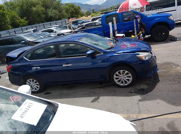 3N1AB7AP8KL604312 2019 NISSAN SENTRA Blue Вид задньої частини салону
