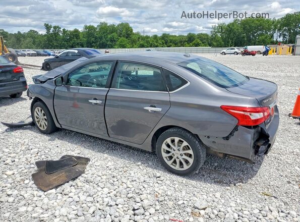 3N1AB7AP8KL613544 2019 NISSAN SENTRA Серый Задняя левая четверть