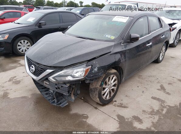 3N1AB7AP8KY204768 2019 NISSAN SENTRA Black Przód lewy