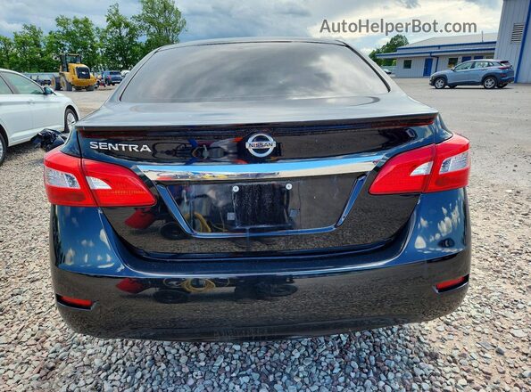 3N1AB7AP8KY211154 2019 NISSAN SENTRA Black Rear view