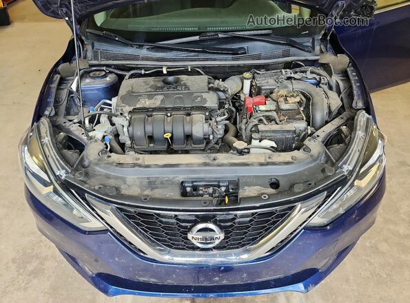 3N1AB7AP8KY215608 2019 NISSAN SENTRA Blue Vista interior trasera