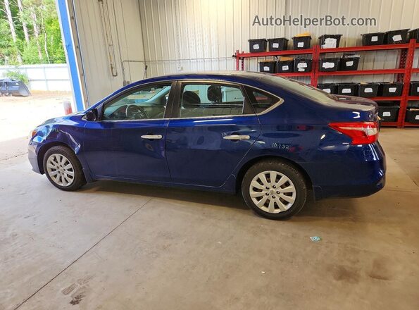 3N1AB7AP8KY215608 2019 NISSAN SENTRA Blue Trasero izquierdo