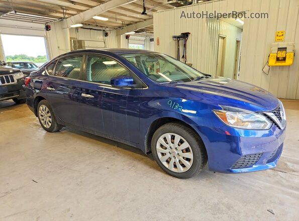 3N1AB7AP8KY215608 2019 NISSAN SENTRA Blue Delantero derecho