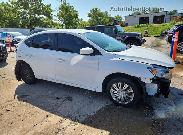 3N1AB7AP8KY290857 2019 NISSAN SENTRA White Przód prawy