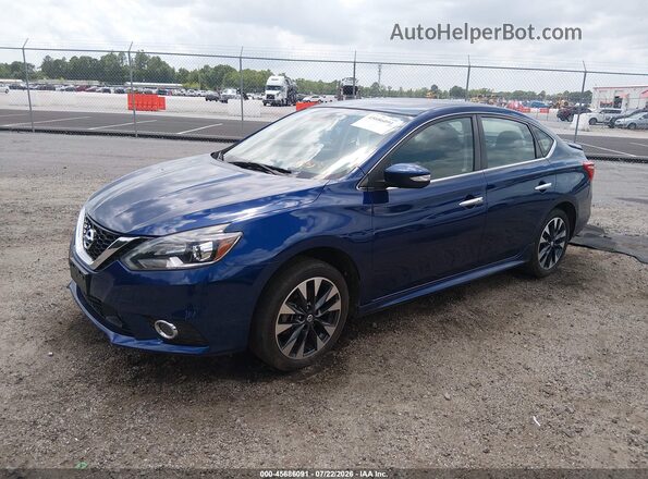 3N1AB7AP8KY298571 2019 NISSAN SENTRA Blue Vista tres cuartos delantera izquierda
