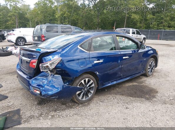3N1AB7AP8KY298571 2019 NISSAN SENTRA Blue Trasero derecho