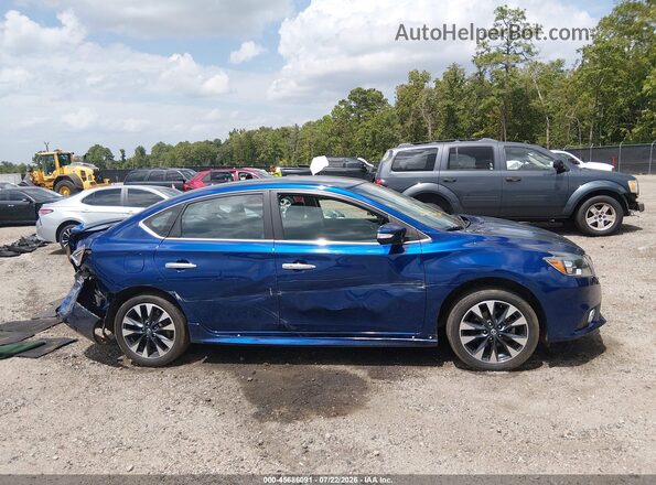 3N1AB7AP8KY298571 2019 NISSAN SENTRA Blue Vista interior trasera