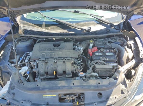 3N1AB7AP8KY302585 2019 NISSAN SENTRA Blue უკანა სალონის ხედი