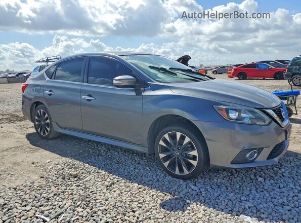 3N1AB7AP8KY303879 2019 NISSAN SENTRA Серый Передняя правая четверть
