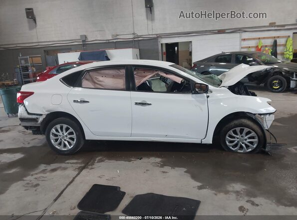 3N1AB7AP8KY305888 2019 NISSAN SENTRA Белый Вид щитка приборов
