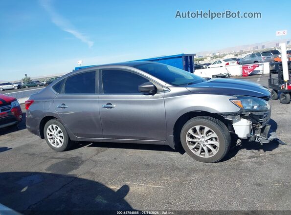 3N1AB7AP8KY326742 2019 NISSAN SENTRA Gray Widok wnętrza z tyłu