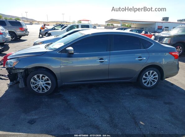 3N1AB7AP8KY326742 2019 NISSAN SENTRA Gray Widok wnętrza 360 stopni
