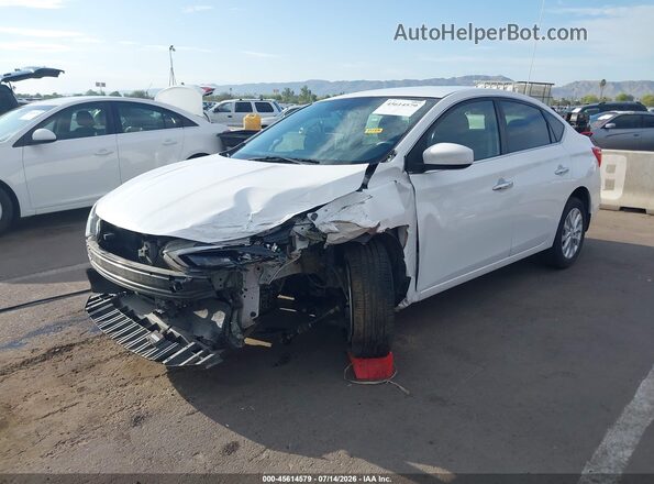 3N1AB7AP8KY335537 2019 NISSAN SENTRA White Vista tres cuartos delantera izquierda