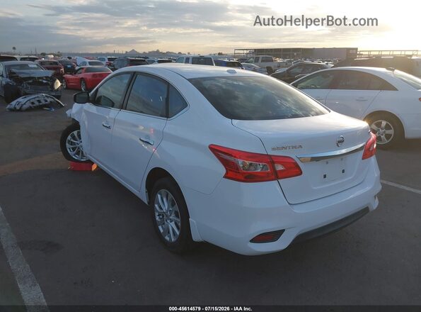 3N1AB7AP8KY335537 2019 NISSAN SENTRA White Trasero izquierdo