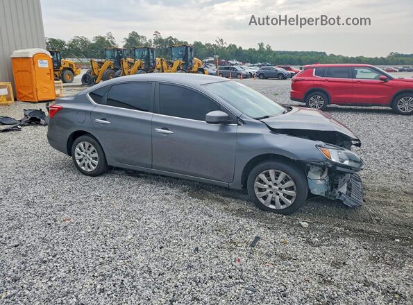3N1AB7AP8KY338650 2019 NISSAN SENTRA Gray Przód prawy