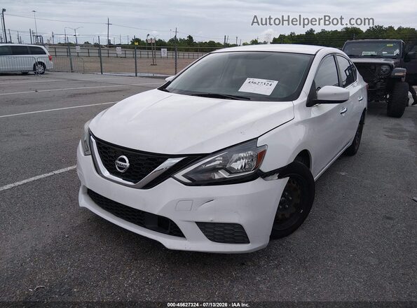 3N1AB7AP8KY424721 2019 NISSAN SENTRA White Առջևի ձախ երեք քառորդ տեսարան
