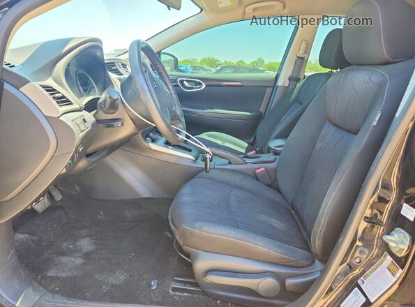 3N1AB7AP8KY441082 2019 NISSAN SENTRA Black Front interior view