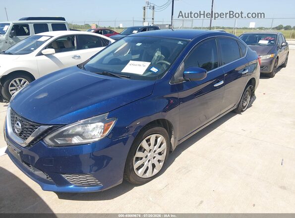 3N1AB7AP8KY443074 2019 NISSAN SENTRA Blue Przód lewy