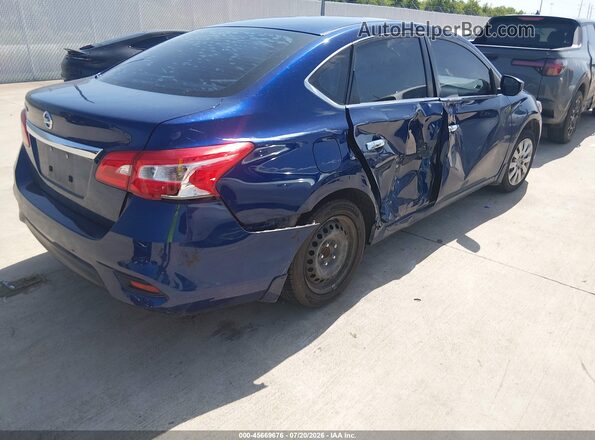3N1AB7AP8KY443074 2019 NISSAN SENTRA Blue Tył prawy