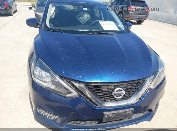 3N1AB7AP8KY443074 2019 NISSAN SENTRA Blue Widok zestawu wskaźników